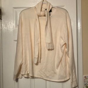 NWOT - Sweater with removable matching neck tie! 2X! Sag Harbor